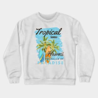 Tropical Summer Island of Paradise Crewneck Sweatshirt